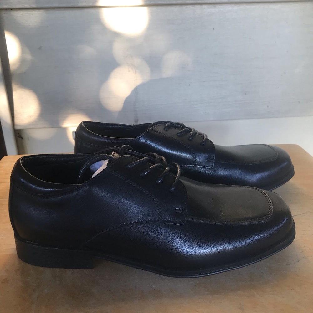 KENNETH COLE Kids Size 1.5 Leather Black Shoes